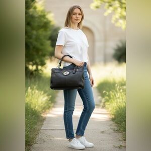 Coach Penelope Pebbled 
 Leather Black Carryall Bag Like New